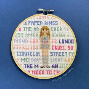 Taylor Swift Eras Tour 'Lover' Costume Cross-Stitch Embroidery Loop